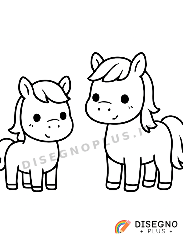 Disegno Cavalli bradi da colorare