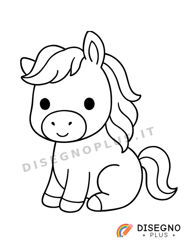 Disegno Cavallino da colorare