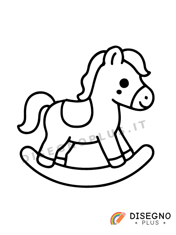 Disegno Cavallo a dondolo da colorare