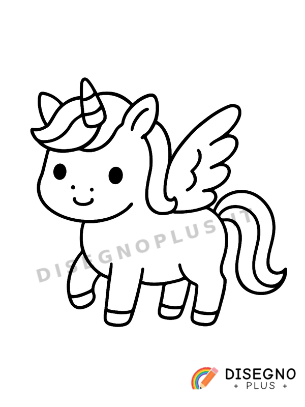 Disegno Cavallo alato da colorare