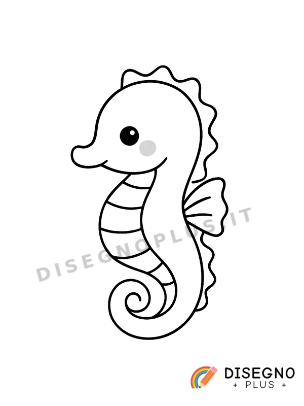 Disegno Cavalluccio marino da colorare