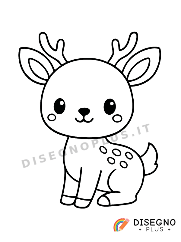 Disegno Cerbiatto da colorare