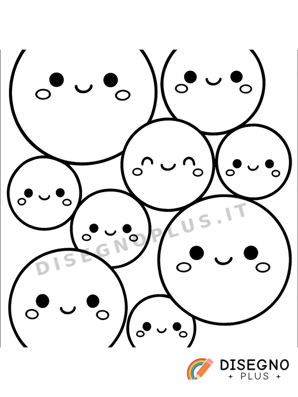 Disegno Cerchi colorati da colorare