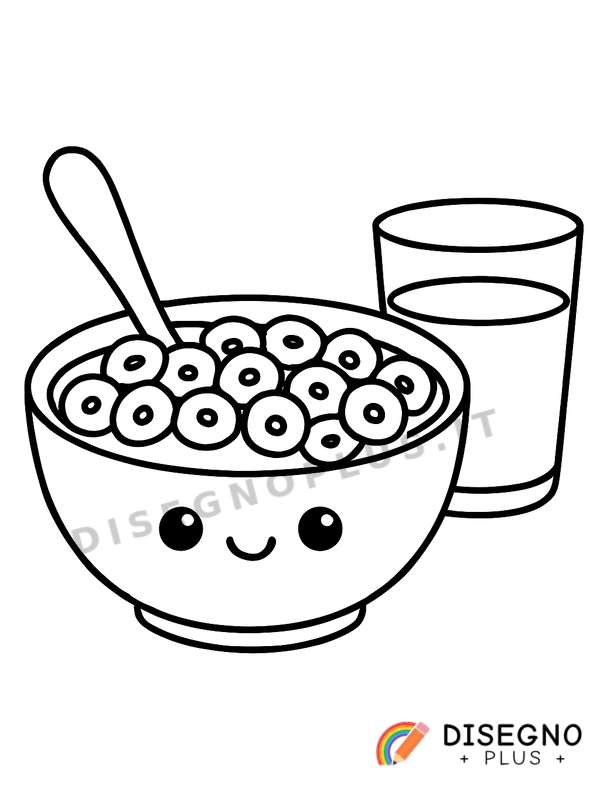 Disegno Cereali per colazione da colorare
