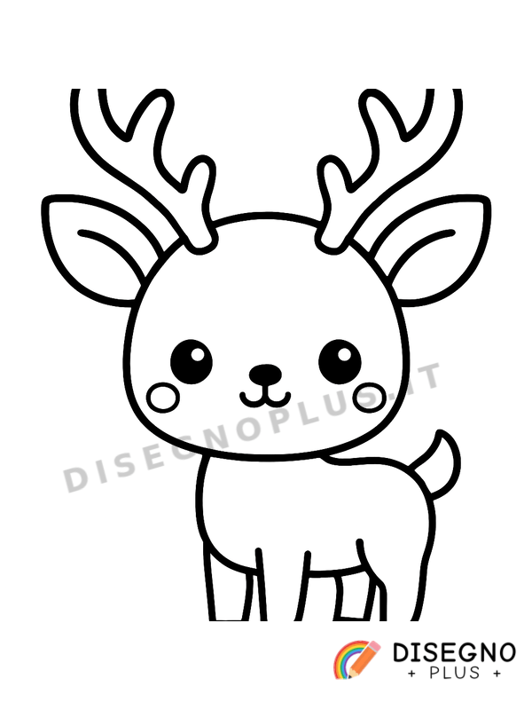 Disegno Cervi con corna imponenti in autunno   da stampare e colorare