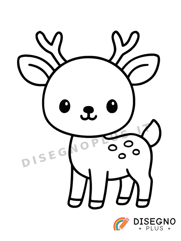 Disegno Cervide da colorare