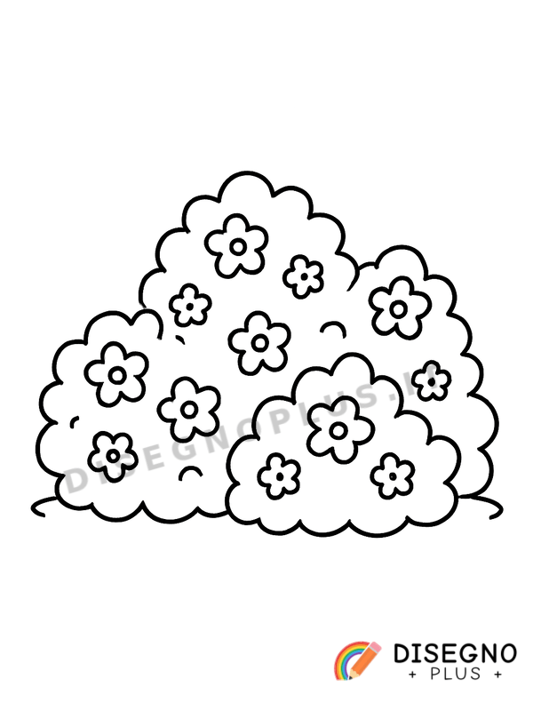 Disegno Cespugli fioriti da colorare