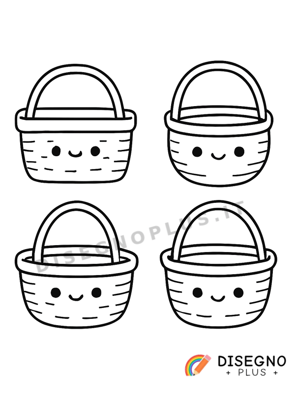 Disegno Cestini di vimini per la frutta   da stampare e colorare