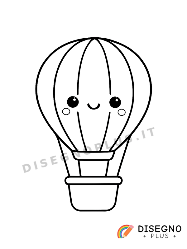 Disegno Cesto della mongolfiera da colorare