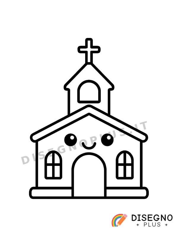 Disegno Chiesa da colorare