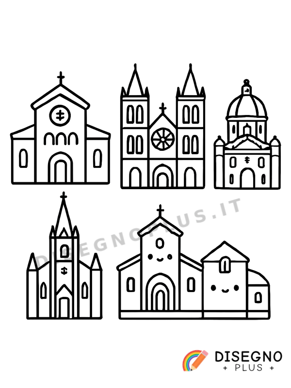 Disegno Chiese storiche da colorare