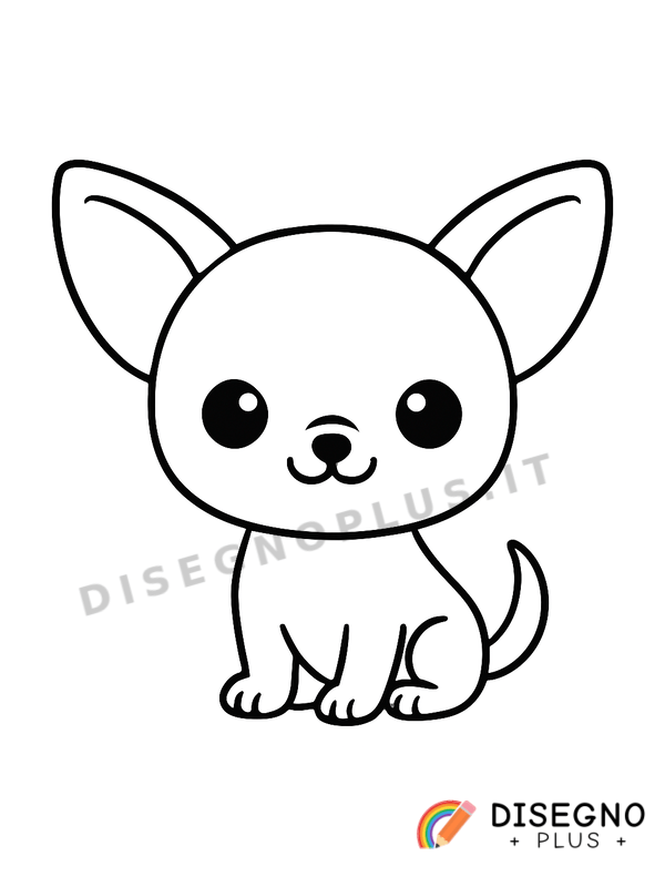 Disegno Chihuahua con magliettina colorata   da stampare e colorare