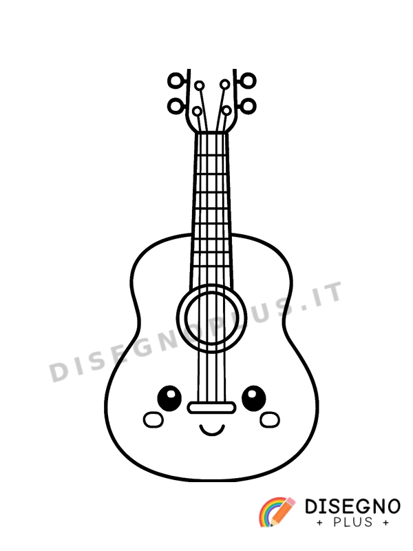 Disegno Chitarra da colorare
