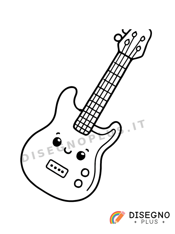 Disegno Chitarra elettrica da colorare