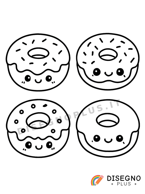 Disegno Ciambelle glassate da colorare
