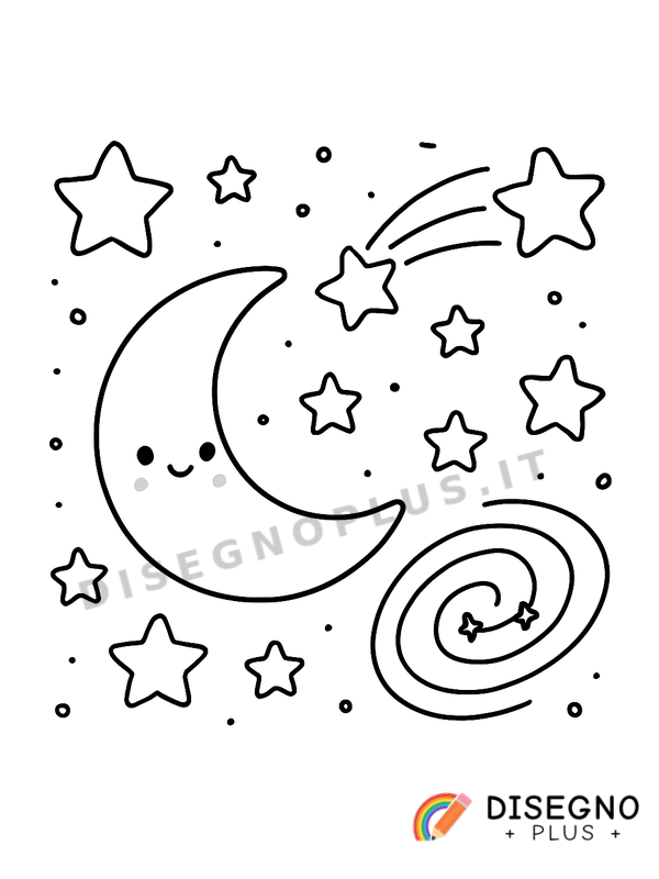 Disegno Cielo stellato da colorare