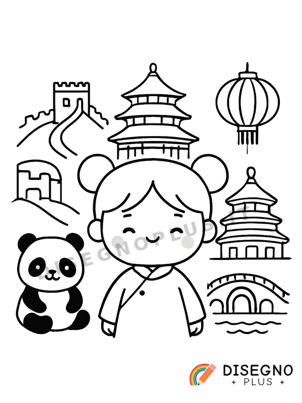 Disegno Cinese da colorare
