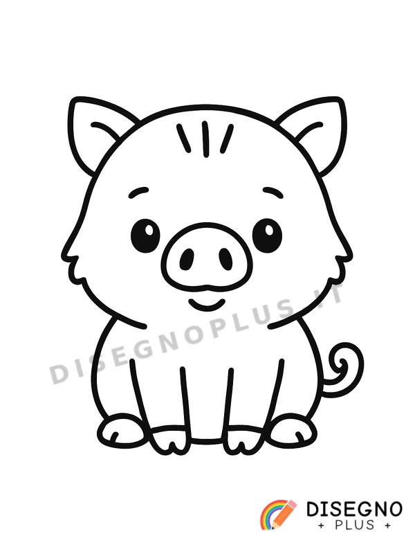 Disegno Cinghialotto da colorare