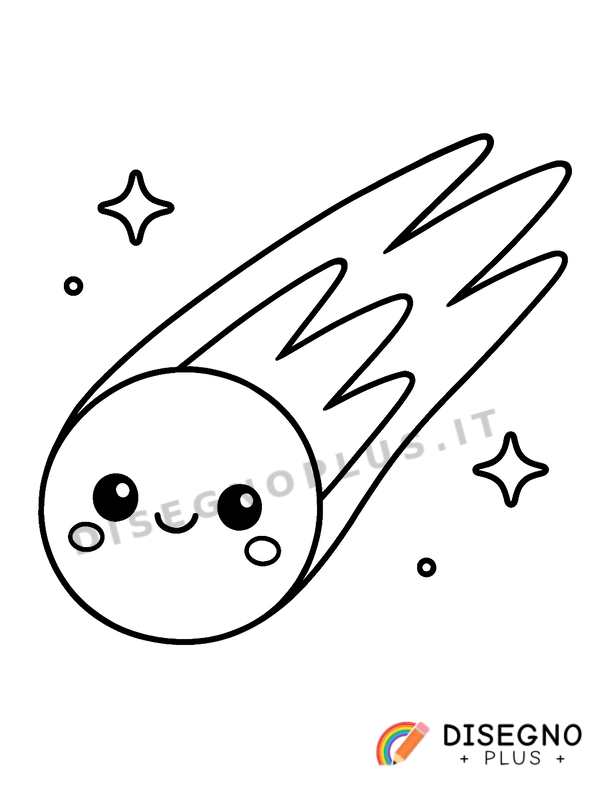 Disegno Coda di cometa che solca il cielo   da stampare e colorare