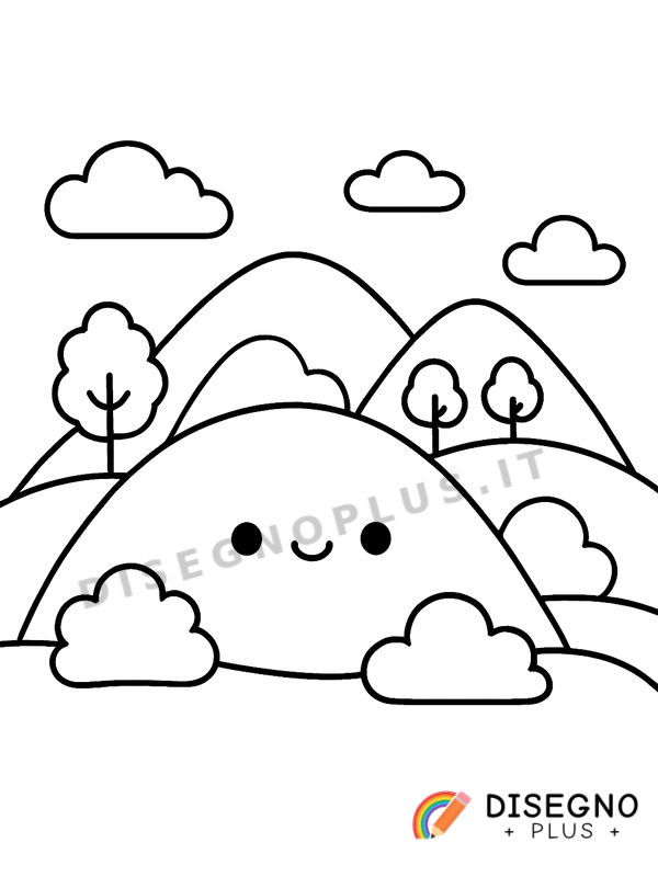 Disegno Collina da colorare