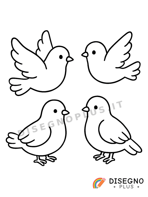 Disegno Colombe bianche in volo nel cielo azzurro   da stampare e colorare