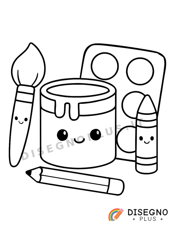 Disegno Colori primari in tavolozza   da stampare e colorare