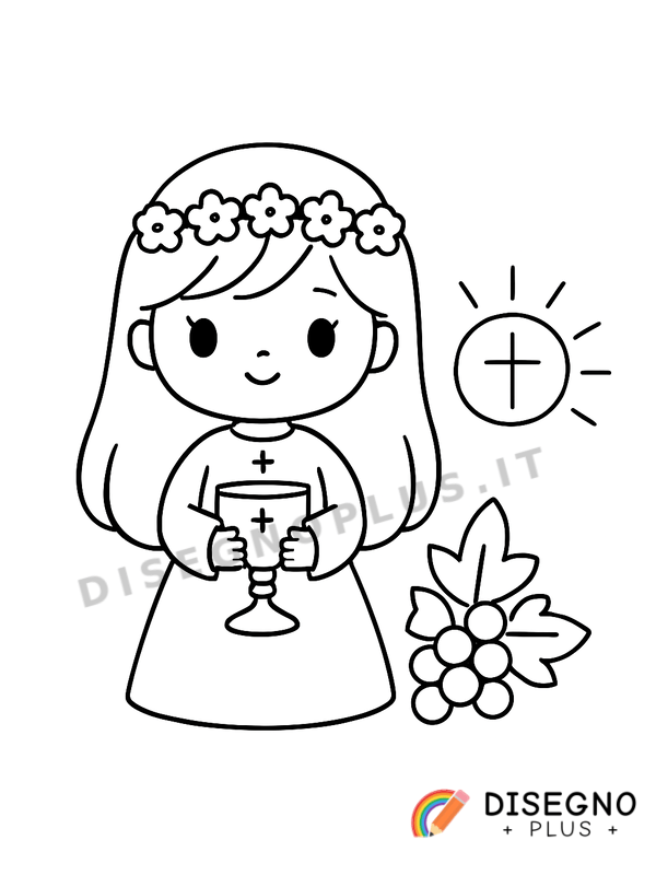 Disegno Comunione da colorare