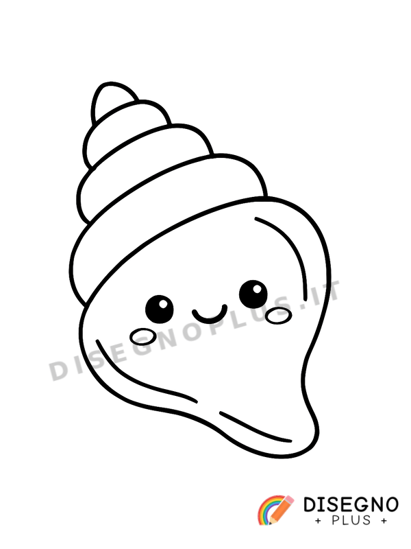 Disegno Conchiglia a spirale sulla sabbia   da stampare e colorare