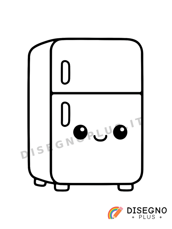 Disegno Congelatore con cassetti e ghiaccio   da stampare e colorare