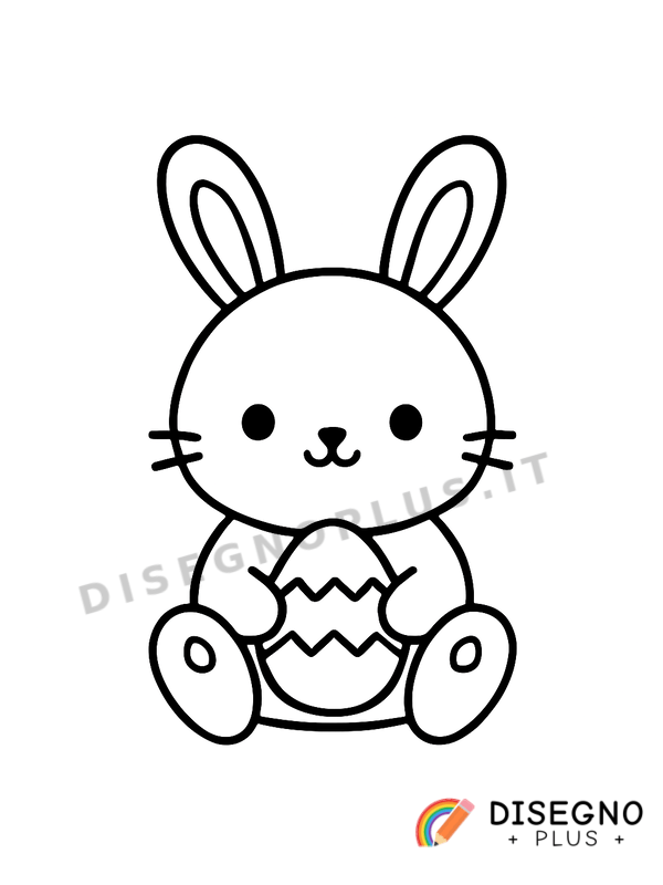Disegno Coniglietto di Pasqua da colorare