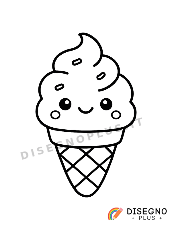 Disegno Cono gelato da colorare