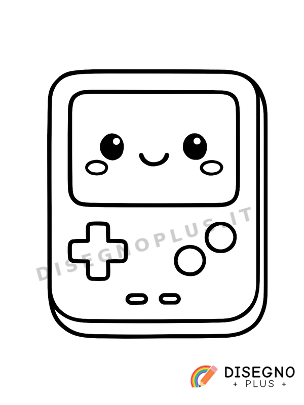 Disegno Console da gioco con pulsanti   da stampare e colorare