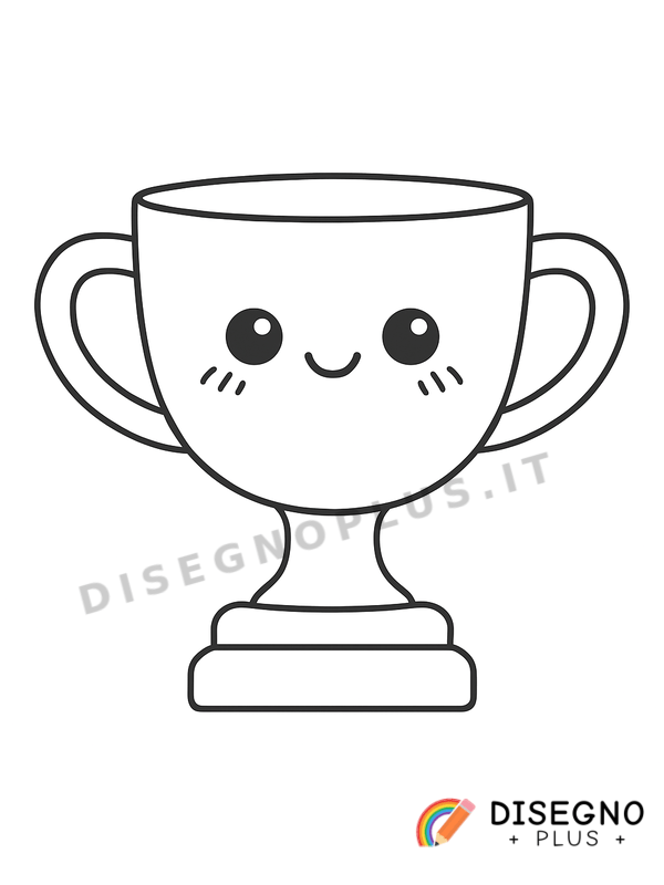 Disegno Coppa dorata per premi sportivi   da stampare e colorare