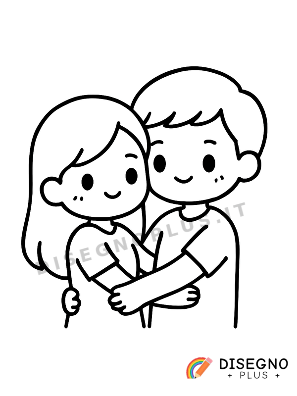 Disegno Coppia innamorata da colorare