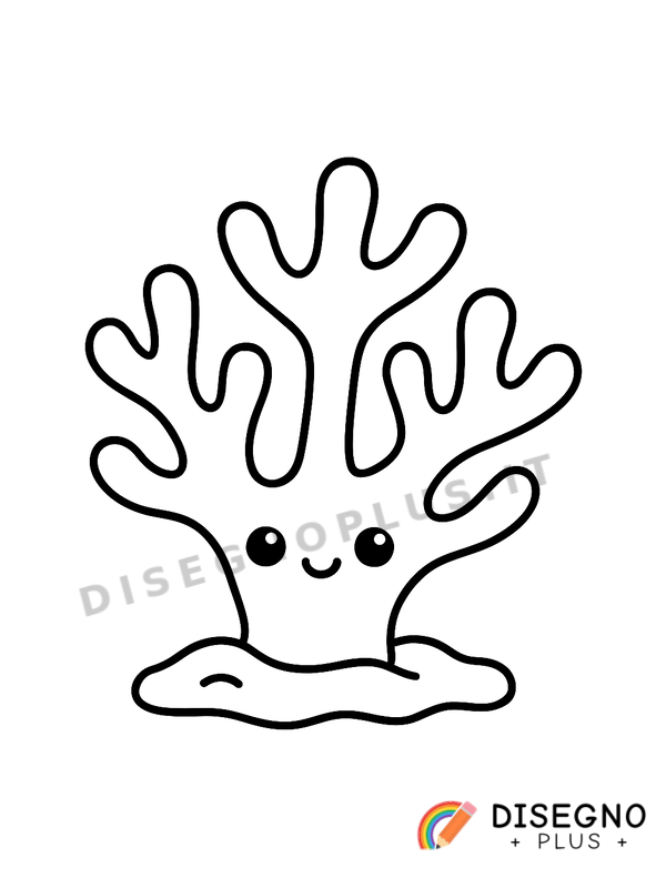 Disegno Corallo marino da colorare