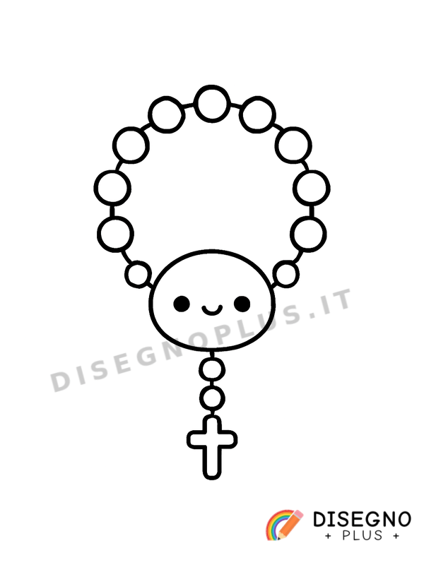 Disegno Corona del rosario da colorare