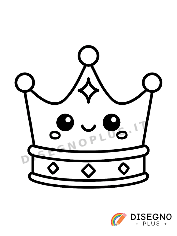 Disegno Corona regale per principesse   da stampare e colorare