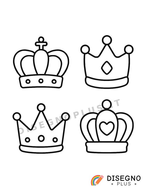 Disegno Corone d’oro per re e regine   da stampare e colorare