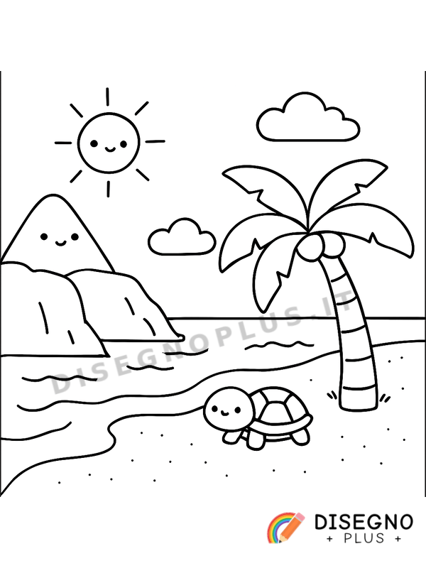 Disegno Costa marittima da colorare