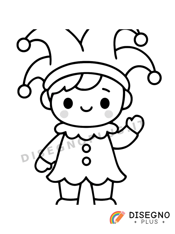 Disegno Costume di Carnevale colorato e gioioso   da stampare e colorare