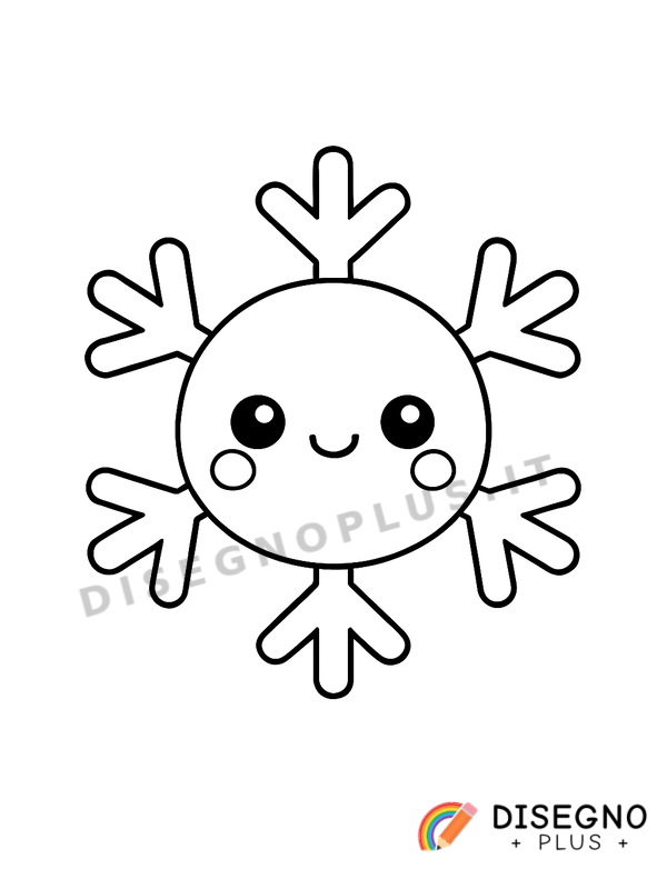 Disegno Cristallo di neve da colorare