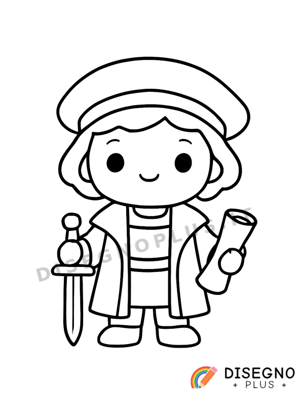 Disegno Cristoforo Colombo da colorare