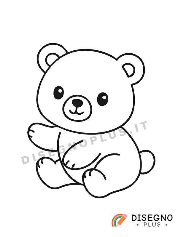 Disegno Cucciolo di orso di peluche   da stampare e colorare