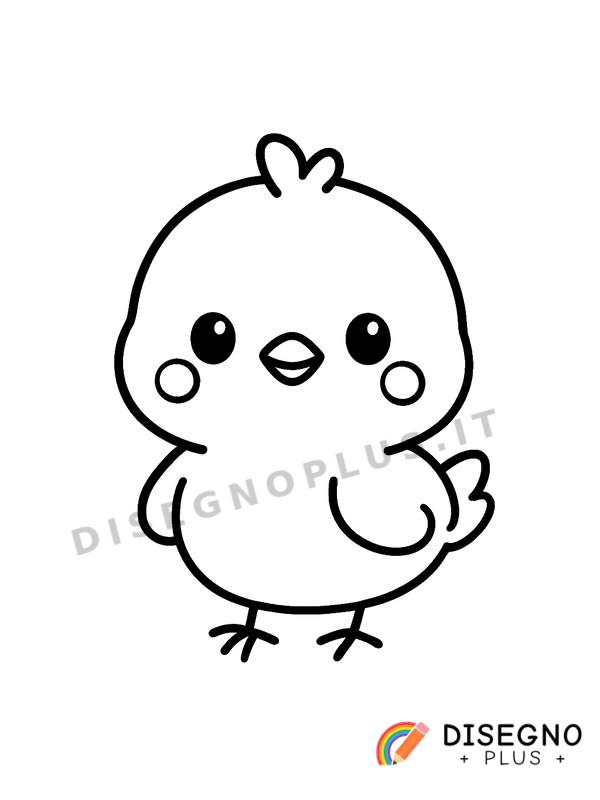 Disegno Cucciolo di pollo che esce uovo   da stampare e colorare