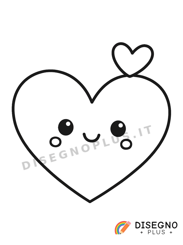 Disegno Cuore e amore stilizzati   da stampare e colorare