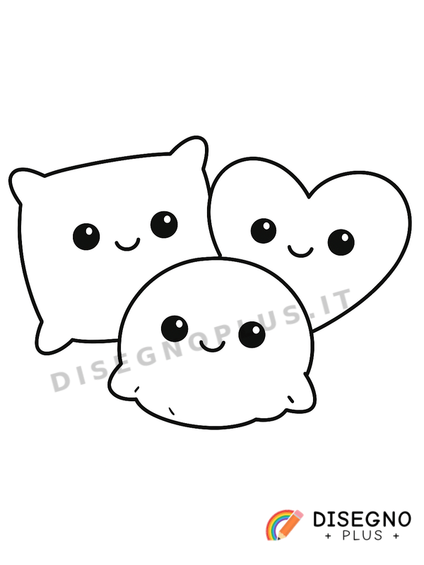 Disegno Cuscini morbidi da colorare