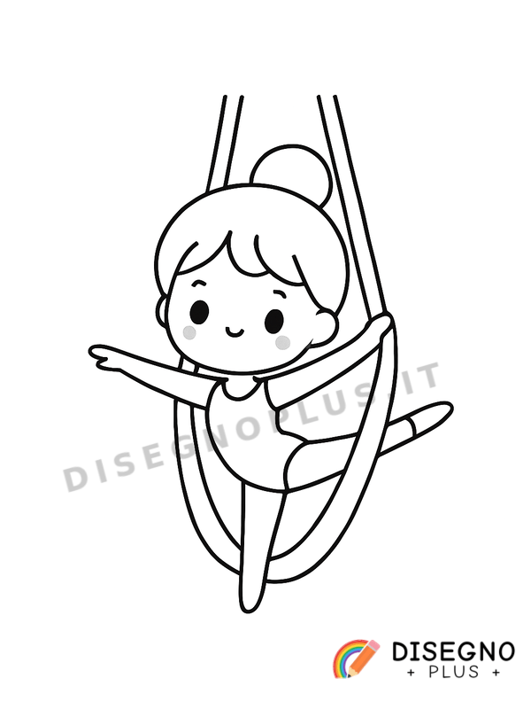 Disegno Danza aerea da colorare