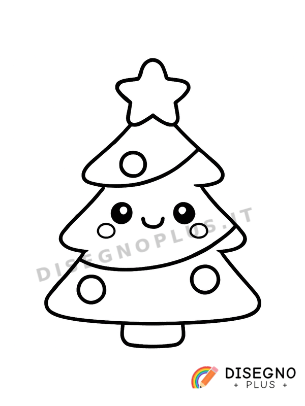 Disegno Decorazione albero di Natale con fiocchi   da stampare e colorare
