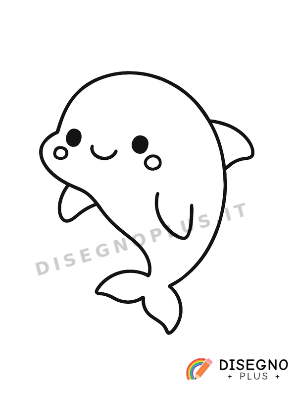 Disegno Delfino da colorare