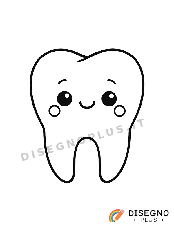 Disegno Dente da colorare